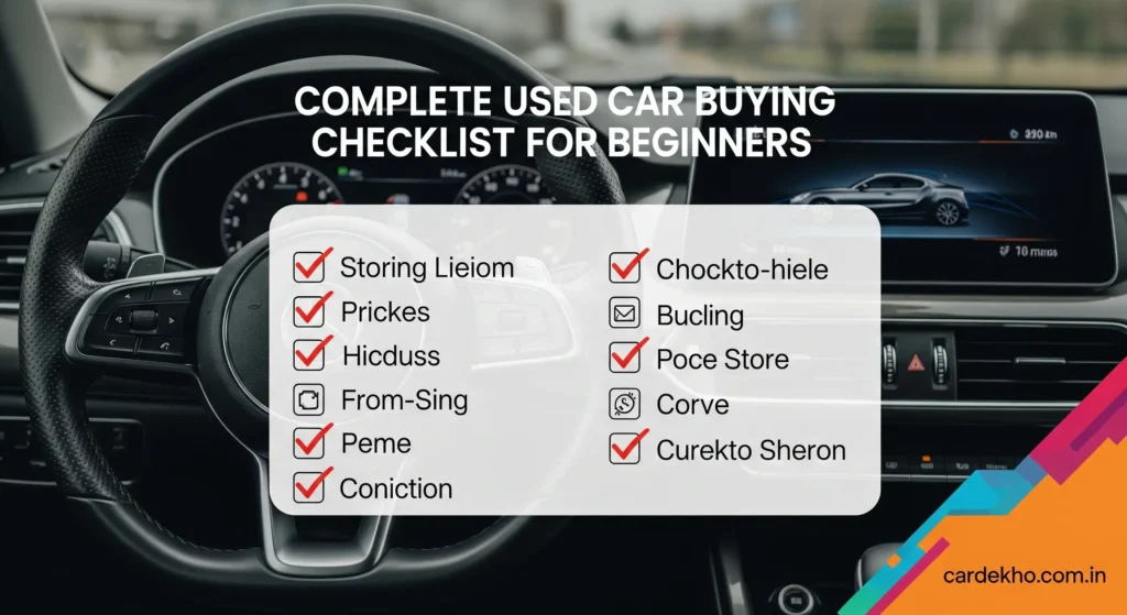 Used Car Buying Checklist for Beginners